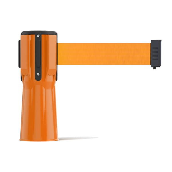 Montour Line Retractable Belt Barrier Cone Mount Orange Case 9ft. Fl.Org Belt - CP100-OR-FOR-90