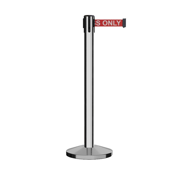 Montour Line Stanchion Belt Barrier Pol.Steel Post 16ft. Red Auth...Belt - ES660-PS-AUTHRW-160