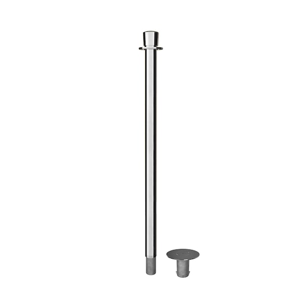 Montour Line Stanchion Post and Rope Removable Base Pol.Steel Post Crown Top - SP400R-CN-PS