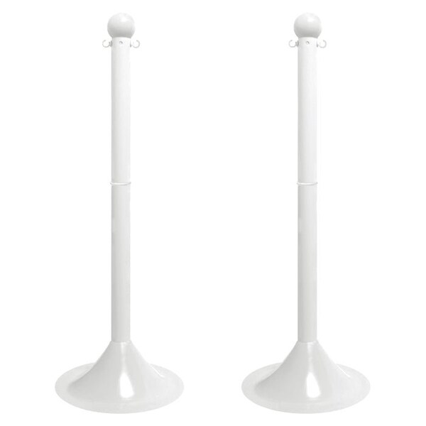 Mr. Chain Safety Orange Light Duty Stowable Stanchion, 6PK - 93512-6