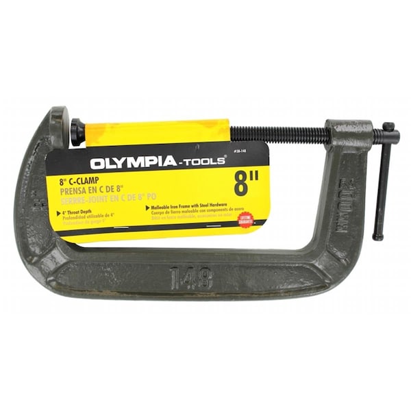 Olympia Tools International, Inc Olympia Tool 38-148 Olympia Tool 38-148 8 in. X 4 in. C-Clamp - 38-148