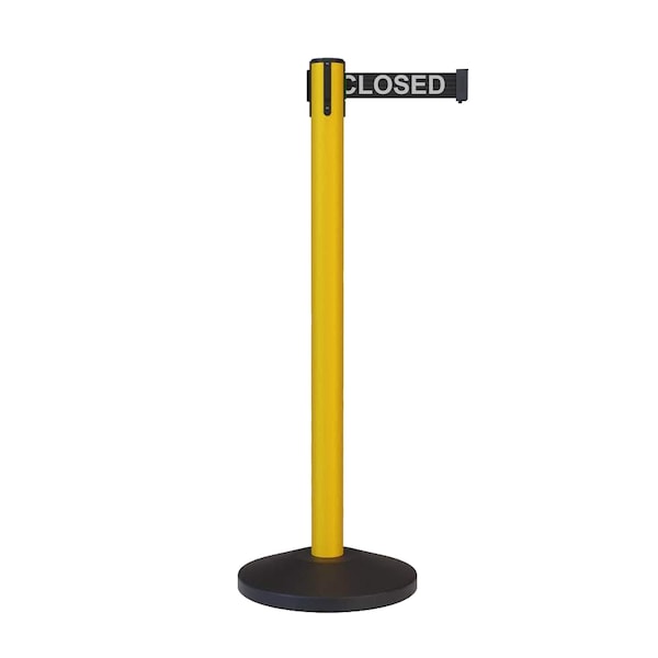 Montour Line Stanchion Belt Barrier Yellow Post 9ft. This Line.Belt - ES400C-YW-THISLBW-90