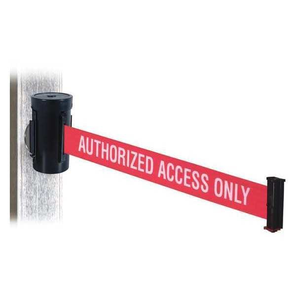 Retracta-Belt Belt Barrier, Black, Red/White Text Belt - WH700SB-AAO-MM