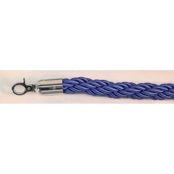 Vic Crowd Control Inc VIP Crowd Control 1673 60 in. Braided Rope with Mirror Closable Hook - Blue - 1673