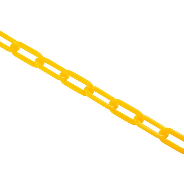 Global Industrial Plastic Chain Barrier, 1-1/2x50'L, Yellow - 954112YL