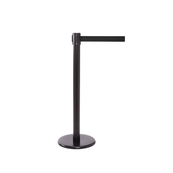 Amko 6 ft.6 in. Retractable Belt Stanchion, Black - JCB-G02