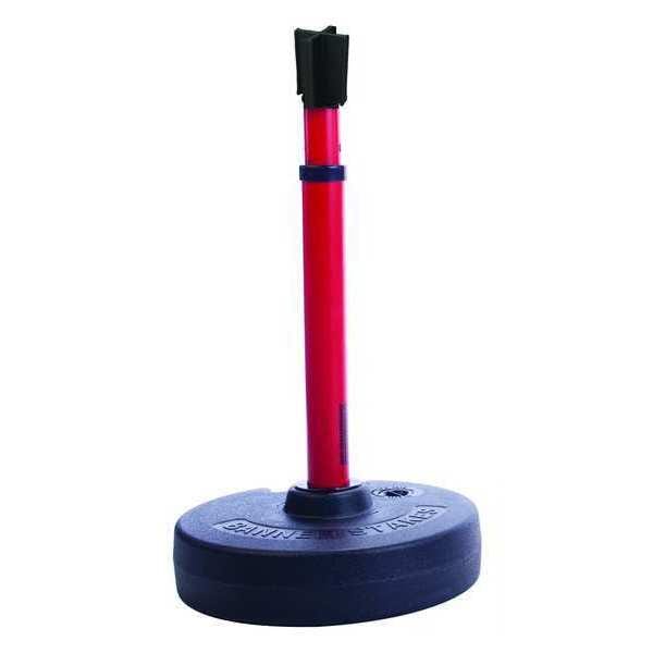 Banner Stakes Retrctble Belt Barrier, Suction Cup, Blk - MH5100