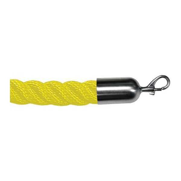 Lawrence Metal Barrier Rope, 10 ft.L, Satin Chrm Snap End - ROPE-TWST-35-10/0-2-SNAP-1S