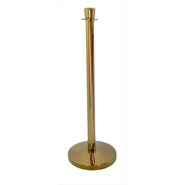 Vic Crowd Control VIP Crowd Control  12 in. Domed Base Taper Gold Post with Taper Post Ring - 1617