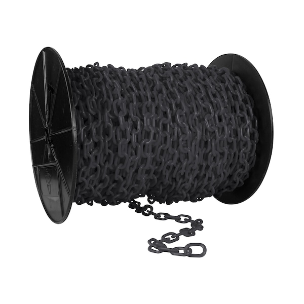 Mr. Chain 1" x 250' Slate Gray Plastic Safety Chain - Reel - 10157