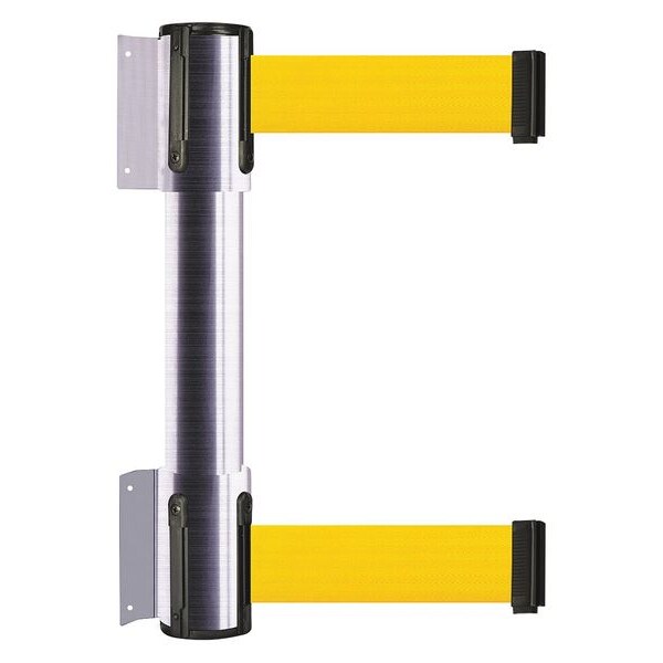 Tensabarrier Belt Barrier, Satin Chrome, 13 ft Length, 16 1/2 in Post Height, No Legend - 896T2-1S-MAX-Y5X-C