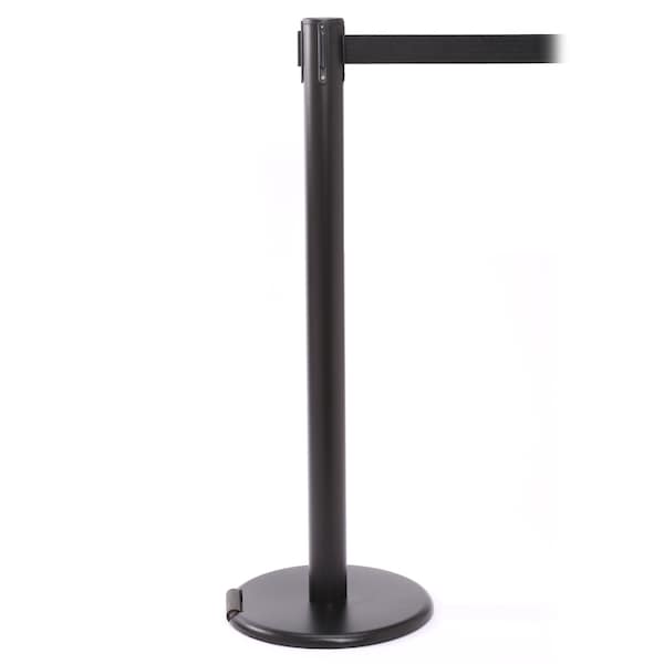 Queue Solutions RollerPro 250, Black, 11' Black/Blue Horizontal Stripe Belt - ROL250B-BBL110