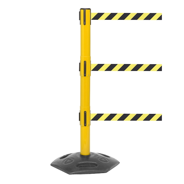Queue Solutions WeatherMaster Triple 250, Yellow, 11' Ylw/Blk ESD PROTECTED AREA Belt - WMRTRIPLE250Y-YBEPA110