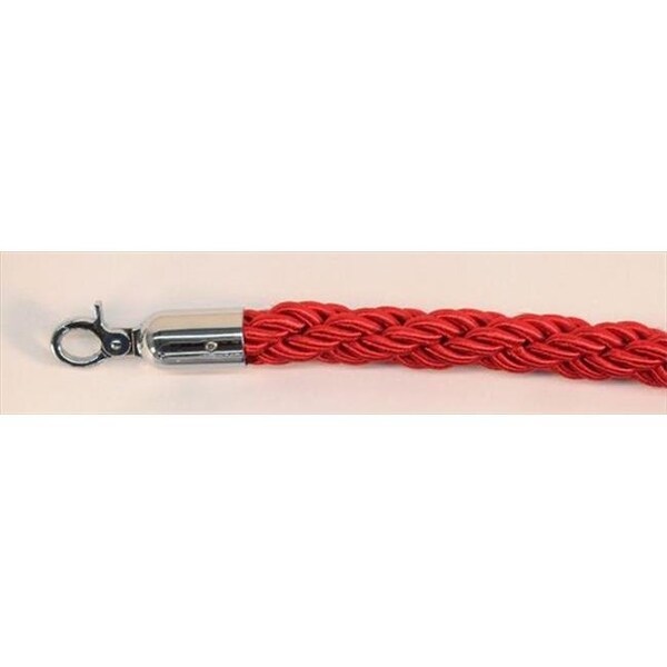 Vic Crowd Control Inc VIP Crowd Control 1771 72 in. Braided Rope with Mirror Hook - Red - 1771