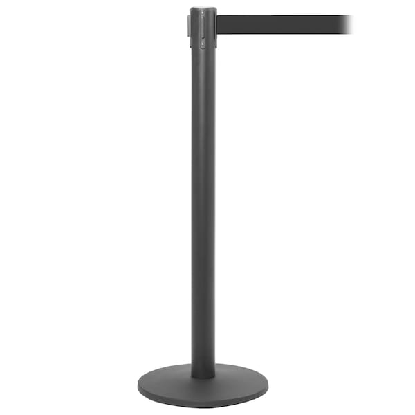 Queue Solutions QueuePro 250, Black, 11' Black/Red Horizontal Stripe Belt - PRO250B-BR110