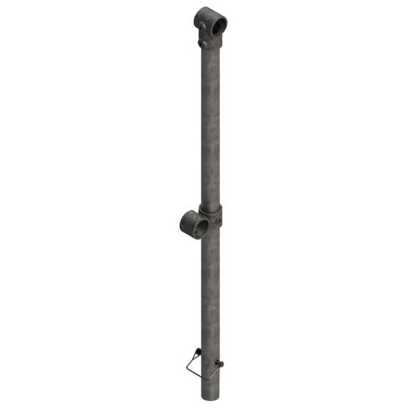 Railguard 200 Mid Stanchion Kit, Silver, 3 3/8 ft Length, Galvanized - 409139