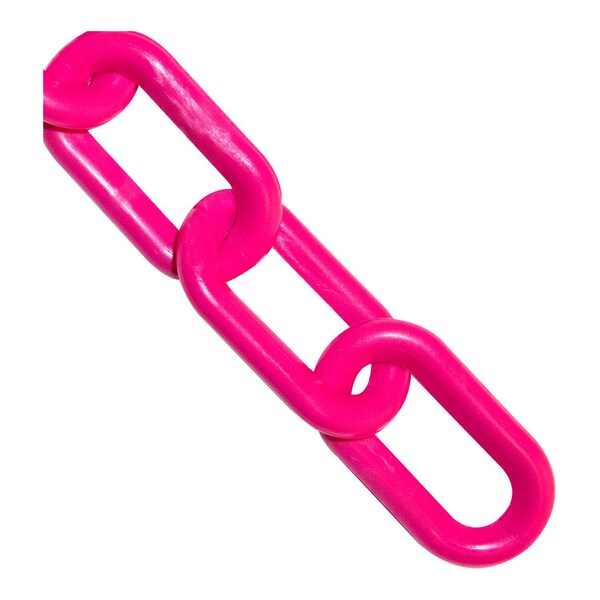 Global Industrial Plastic Chain Barrier, 1-1/2x50'L, Safety Pink - 954112SP