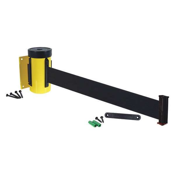 Retracta-Belt Retractable Belt Barrier, 10 ft., Black - WM700YW-BK-RE