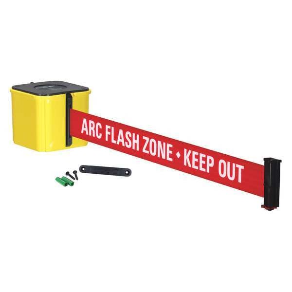 Retracta-Belt Retractable Belt Barrier, Yellow, 14 ft. - WM412YW15-ARC-RE