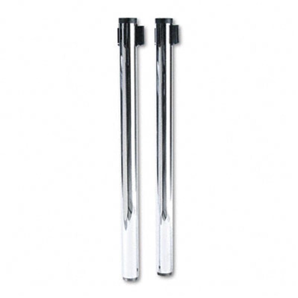 Gourmetgalley Adjusta-Tape Crowd Control Stanchion Posts  Nylon  40   High  Black, 2PK - GO884405