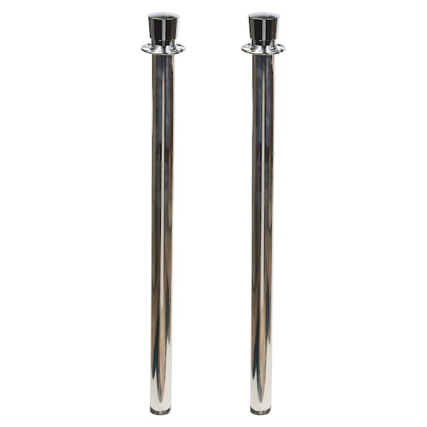 Tatco Polished Post, 41"H, 2/BX, Stainless Steel 2PK - TCO11000