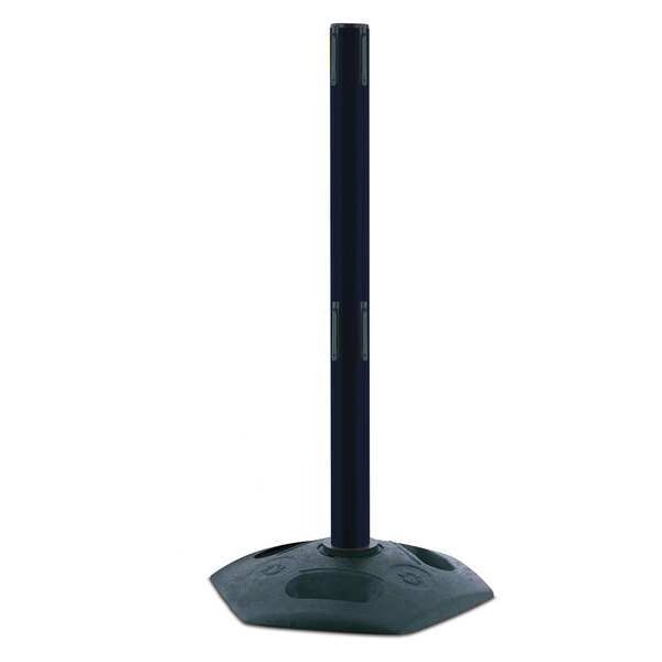 Tensabarrier Receiver Post, 38 In H, Black - 886T2-33-RCV