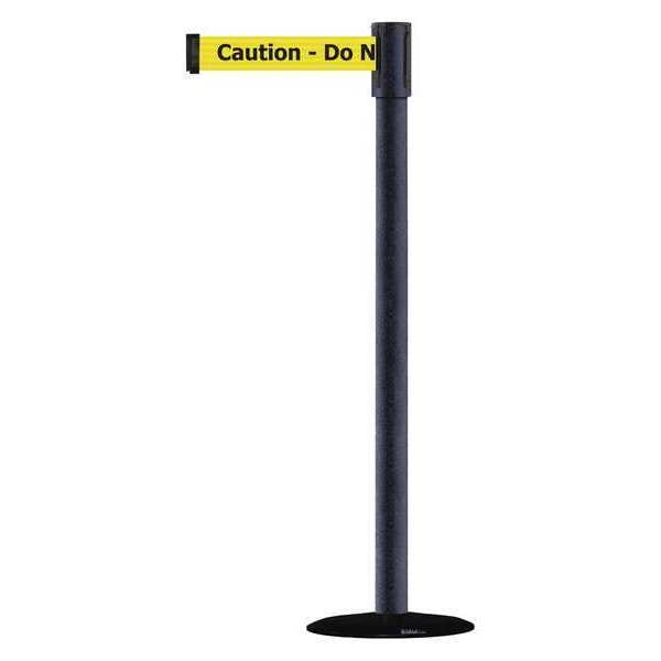 Tensabarrier Barrier Post with Belt, 7 1/2 ft Length, 38 in Post Height, Caution Do Not Enter - 890B-33-89-89-STD-NO-YAX-C