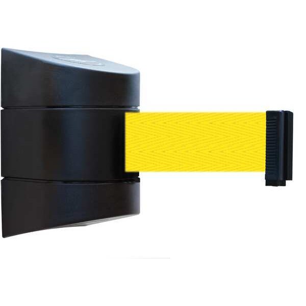 Tensabarrier Retractable Belt Barrier, Yellow, 24 ft Length, Black - 897-24-S-33-NO-Y5X-C