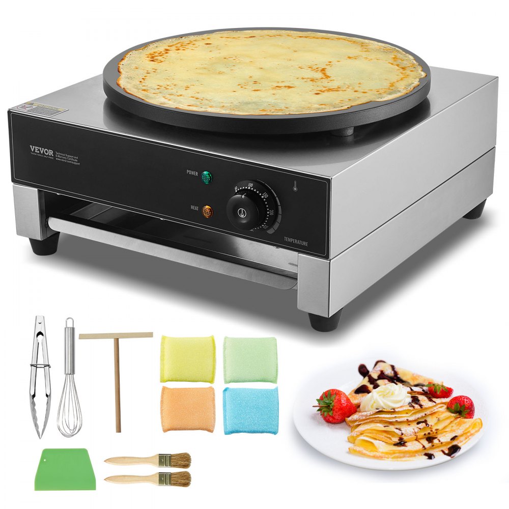 VEVOR 16-Inch Electric Crepe Maker Commercial Crepe Machine 1700W Non-stick - SYJBJDP1ZF00VCJDUV1