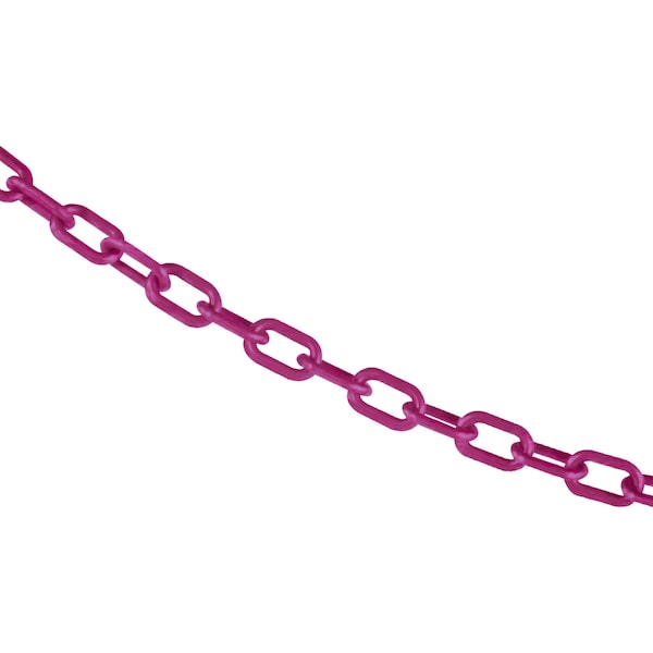 Mr. Chain 3/4" x 50' Magenta Plastic Safety Chain - 00018-50