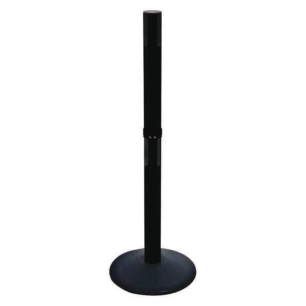 Retracta-Belt Belt Barrier Rcvr. Post, Black, Cast Iron - 331DPSB-RCV
