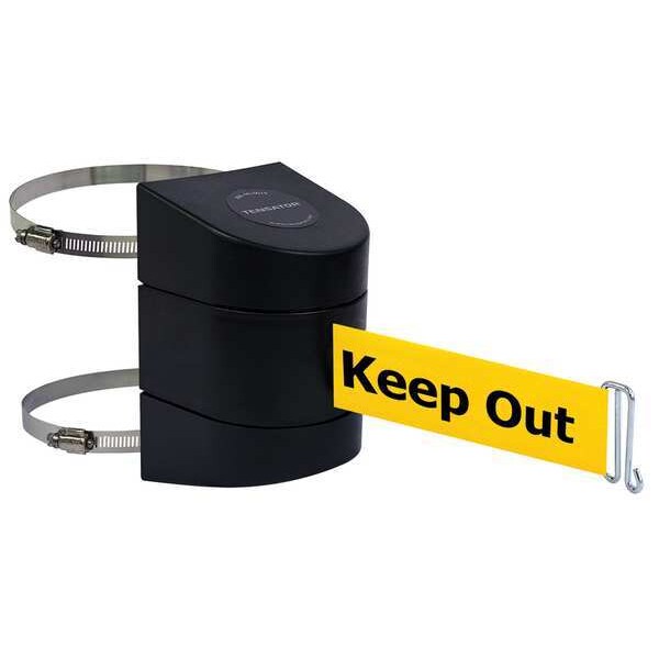 Tensabarrier Belt Barrier, Black, Belt Color Yellow - 897-24-C-33-NO-YDX-A