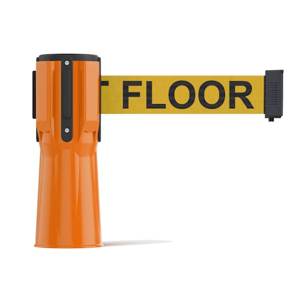 Montour Line Retractable Belt Barrier Cone Mount Orange Case 9ft. Y.Wet.Belt - CP100-OR-CAWETYB-90