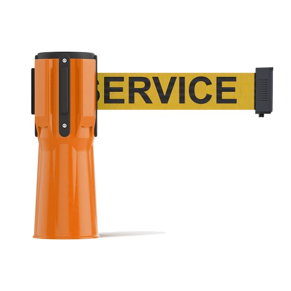 Montour Line Retractable Belt Barrier Cone Mount Orange Case 11ft. Serv..Belt - CP100-OR-OUTOFYB-110