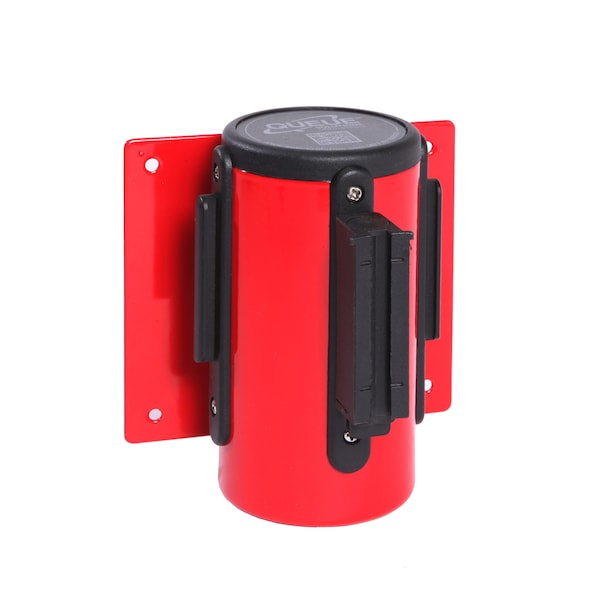 Queue Solutions WallMaster 300, Red, 10' Red/White THIS LINE IS CLOSED Belt - WM300R-RWLC100