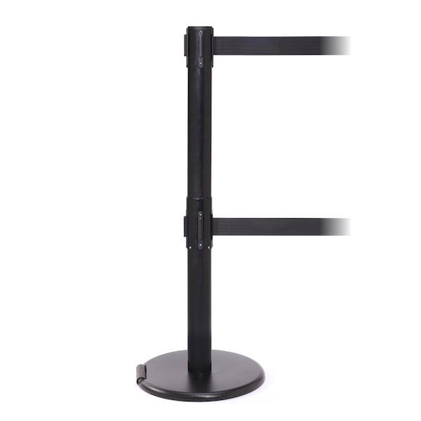 Queue Solutions RollerPro Twin 250, Black, 11' Dark Blue Belts - ROLTWIN250B-DBL110