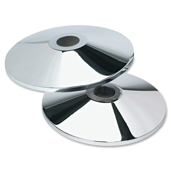 Tatco Stanchion Flat Bases, Box 2 of 2, 14"Diameter, 2/BX, Chrome 2PK - TCO11501