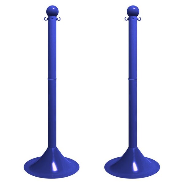 Mr. Chain Safety Orange Medium Duty Stowable Stanchion, 6PK - 93712-6