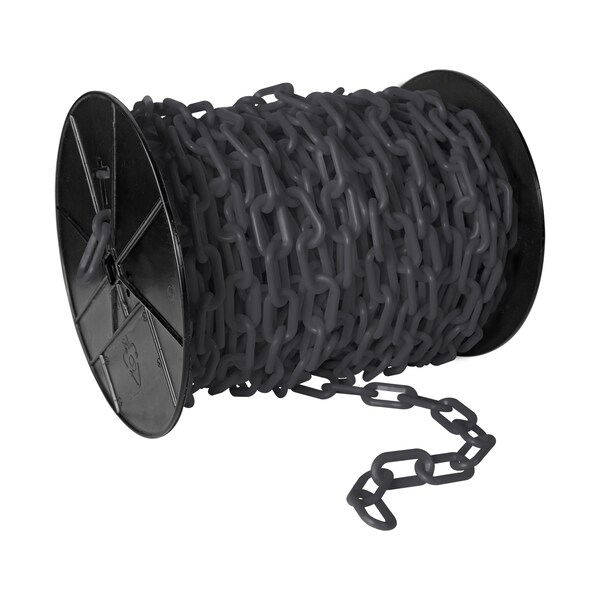 Mr. Chain 2" x 125' Slate Gray Plastic Safety Chain - Reel - 50157
