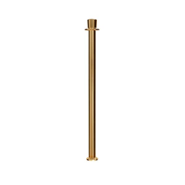 Montour Line Stanchion Post and Rope Fixed Base Sat.Brass Post Crown Top - SP400F-CN-SB