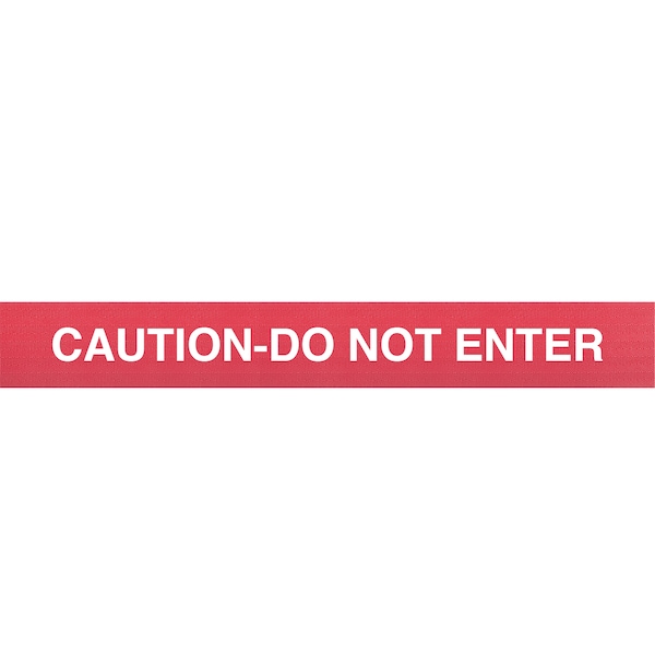 Queue Solutions WeatherMaster Triple 250, Red, 13' Red/White CAUTION DO NOT ENTER Belt - WMRTRIPLE250R-RWC130