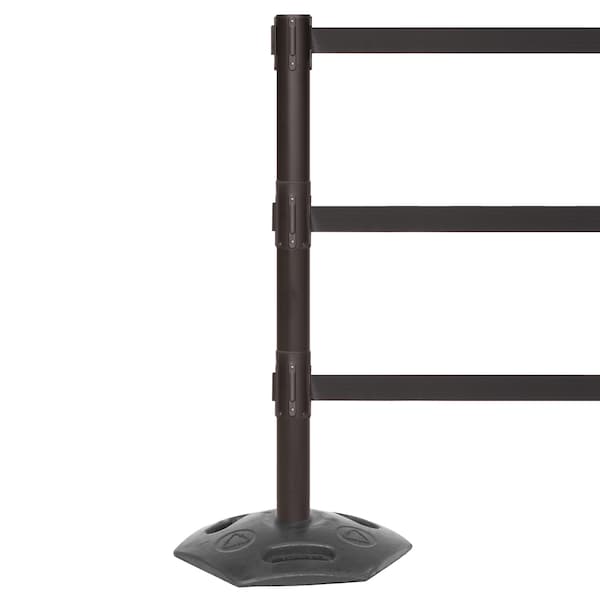 Queue Solutions WeatherMaster Triple 250, Black, 11' Purple Belt - WMRTRIPLE250B-PE110