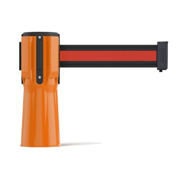 Montour Line Retractable Belt Barrier Cone Mount Orange Case 11ft. Bk/R H Belt - CP100-OR-BRH-110