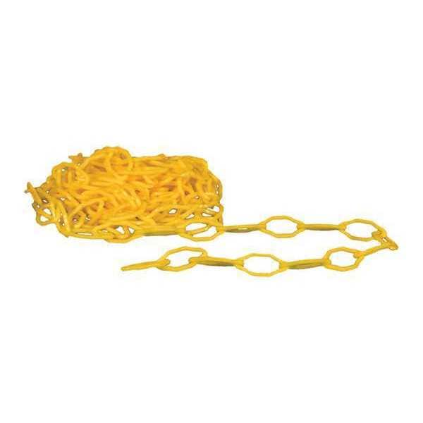 Cortina Safety Products Yellow Plastic Chain, 2"x20 ft. - 03-600-27