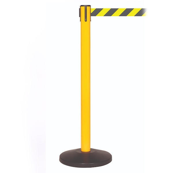 Queue Solutions SafetyMaster 450, Yellow, 11' Yellow/Black CAUTION-WET FLOOR Belt - SM450Y-YBCWF110