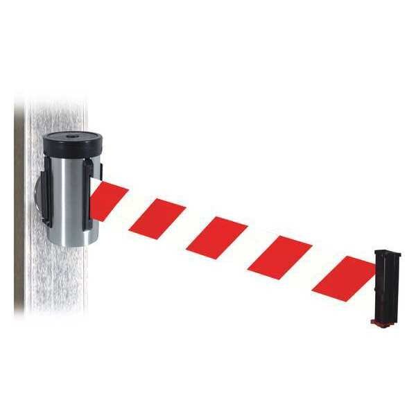Retracta-Belt Belt Barrier, Satin SS, Magnet, 10 ft. L - WH700SS-RWD-MM