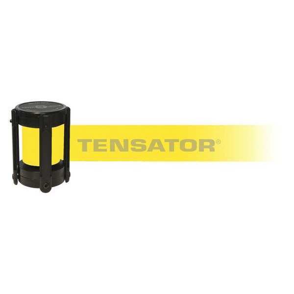 Tensabarrier Barrier Post with Belt, Black, 13 ft Length, 4" Post Height, Unfinished - CASSETTE-MAX-NO-Y5X-C