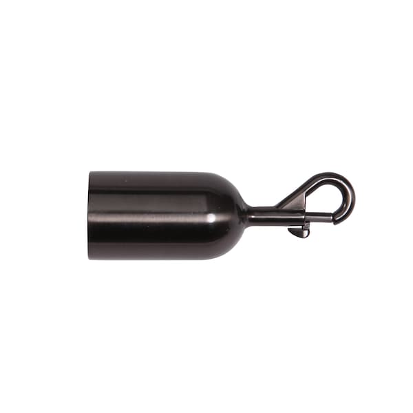 Queue Solutions 6' Velour Stanchion Rope, 1.5" diameter, Blue, Pewter Nickle Snap Ends - 245BL6-SESLPN