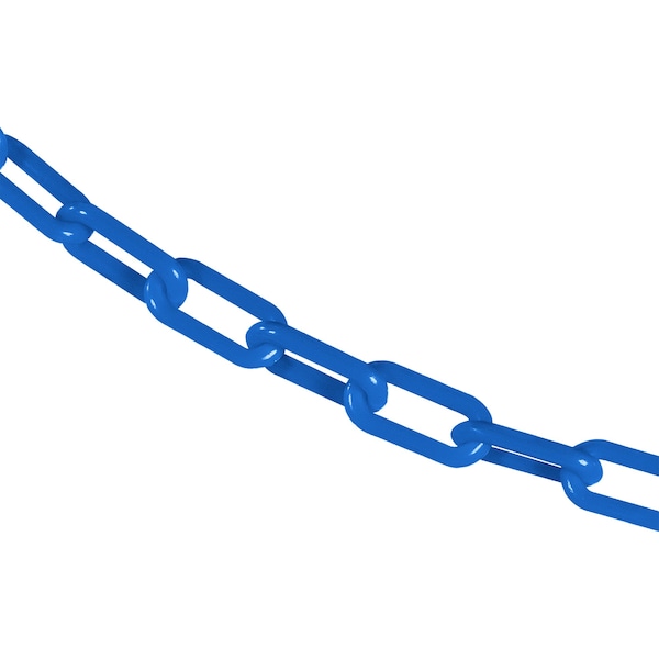 Mr. Chain 1.5" x 300' Sky Blue Plastic Safety Chain - 30024-300