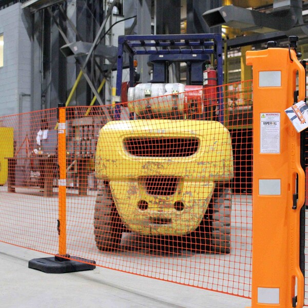 Ideal Warehouse Innovations Safety Fence, Orange, 64 in Length, Outdoor - 70-7050
